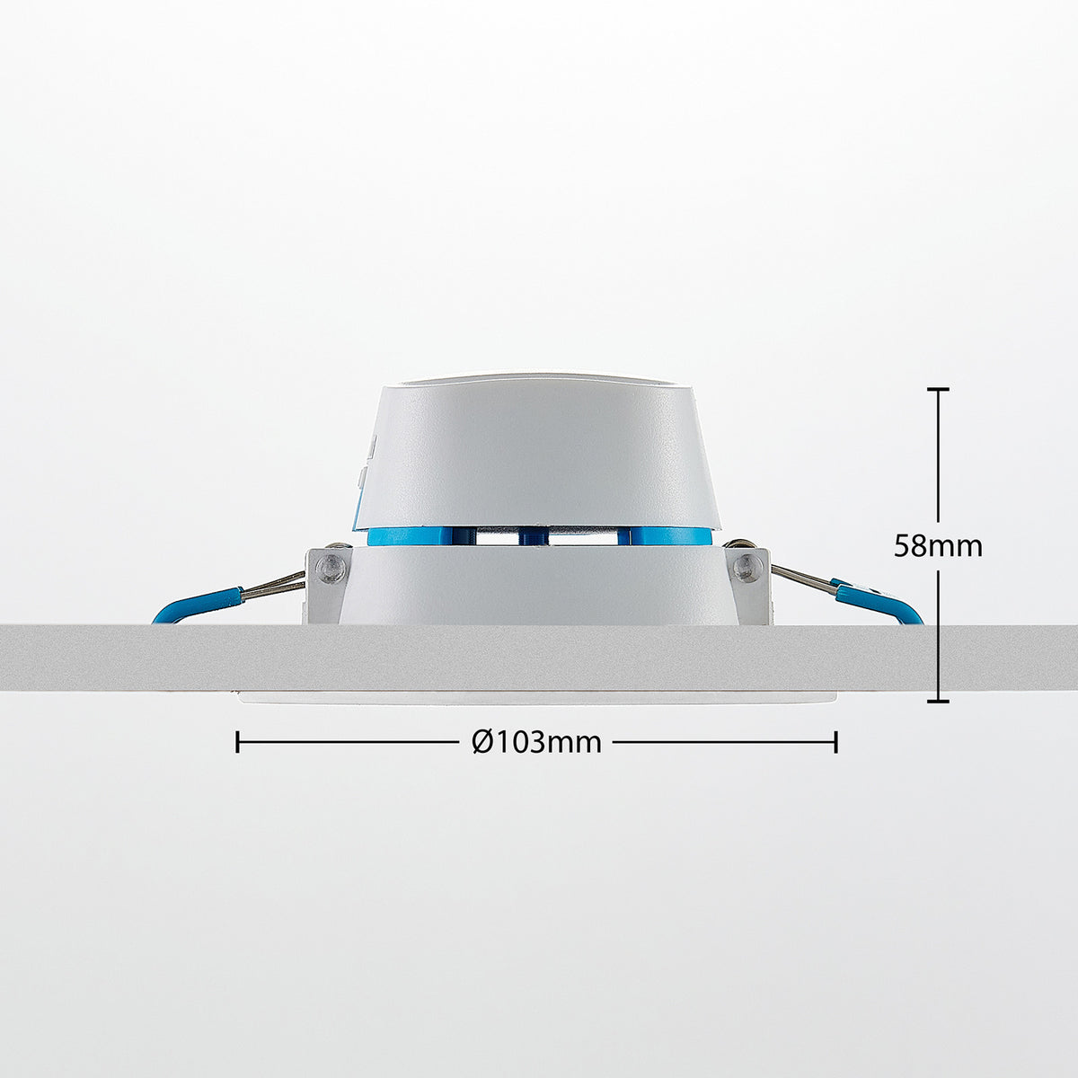 Arcchio LED Einbauleuchte Einbaustrahler Milaine weiß dimmbar Kunststoff 10 cm - 4251096582949