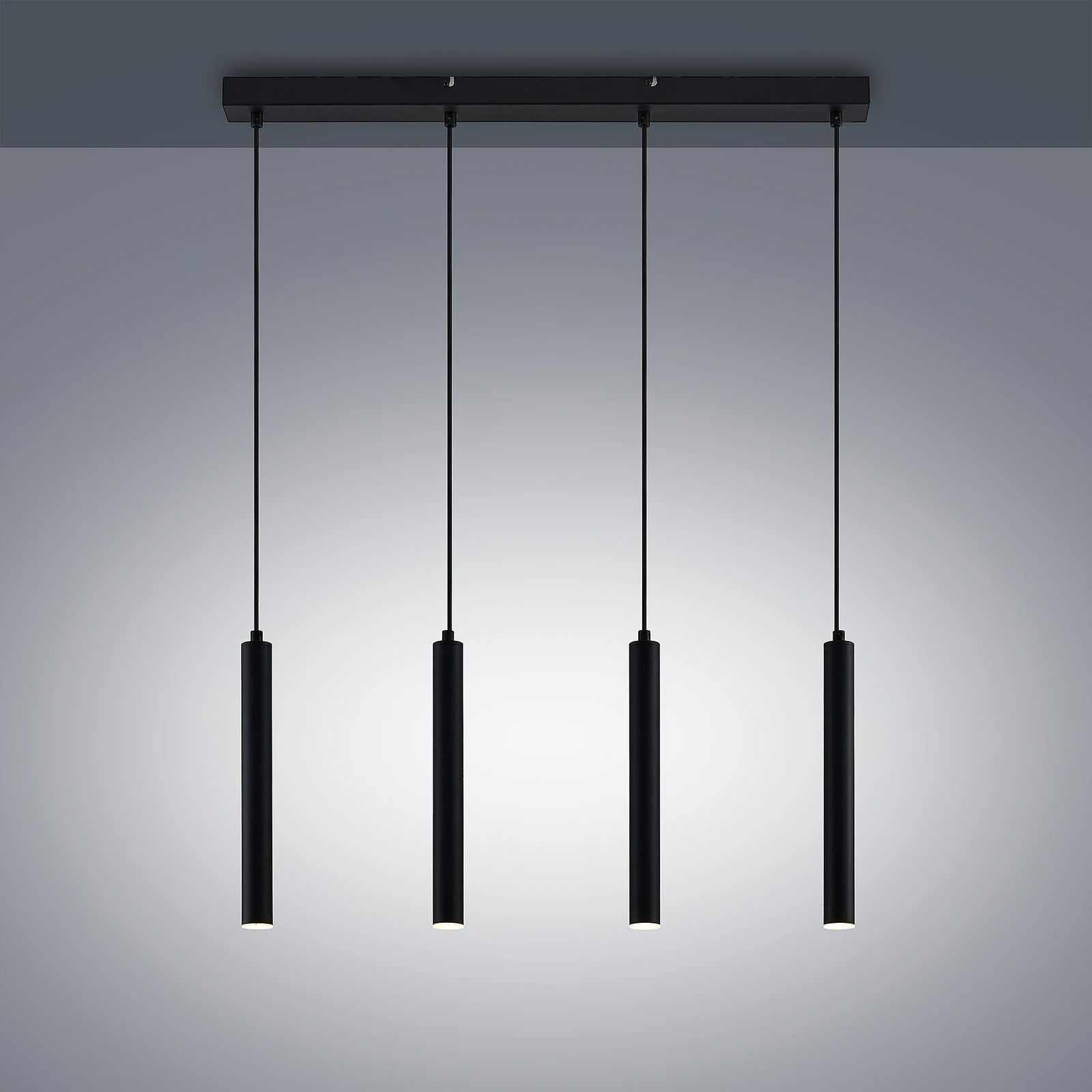 Arcchio LED Hängeleuchte Pendelleuchte Kammeron schwarz Metall 80 cm Leuchte - 9626503