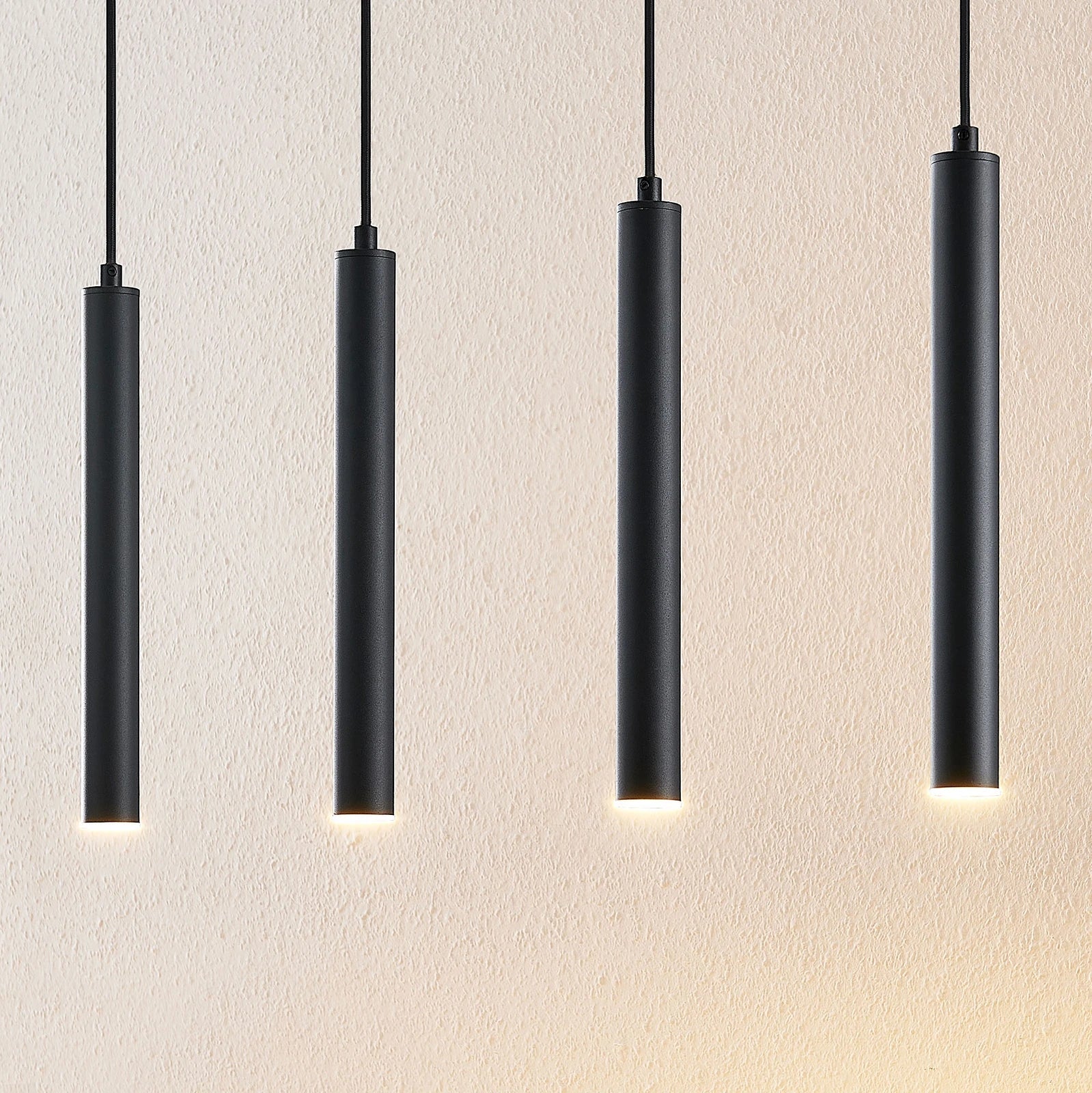 Arcchio LED Hängeleuchte Pendelleuchte Kammeron schwarz Metall 80 cm Leuchte - 9626503