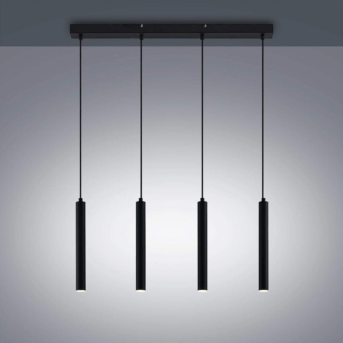 Arcchio LED Hängeleuchte Pendelleuchte Kammeron schwarz Metall 80 cm LED 30127 - 9626503