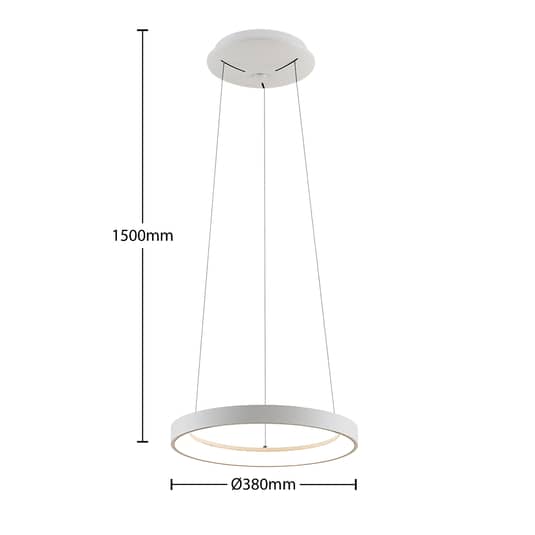 Arcchio Pendelleuchte Hängelampe LED Vivy weiß Metall Acryl dimmbar warmweiß - 4251096597493