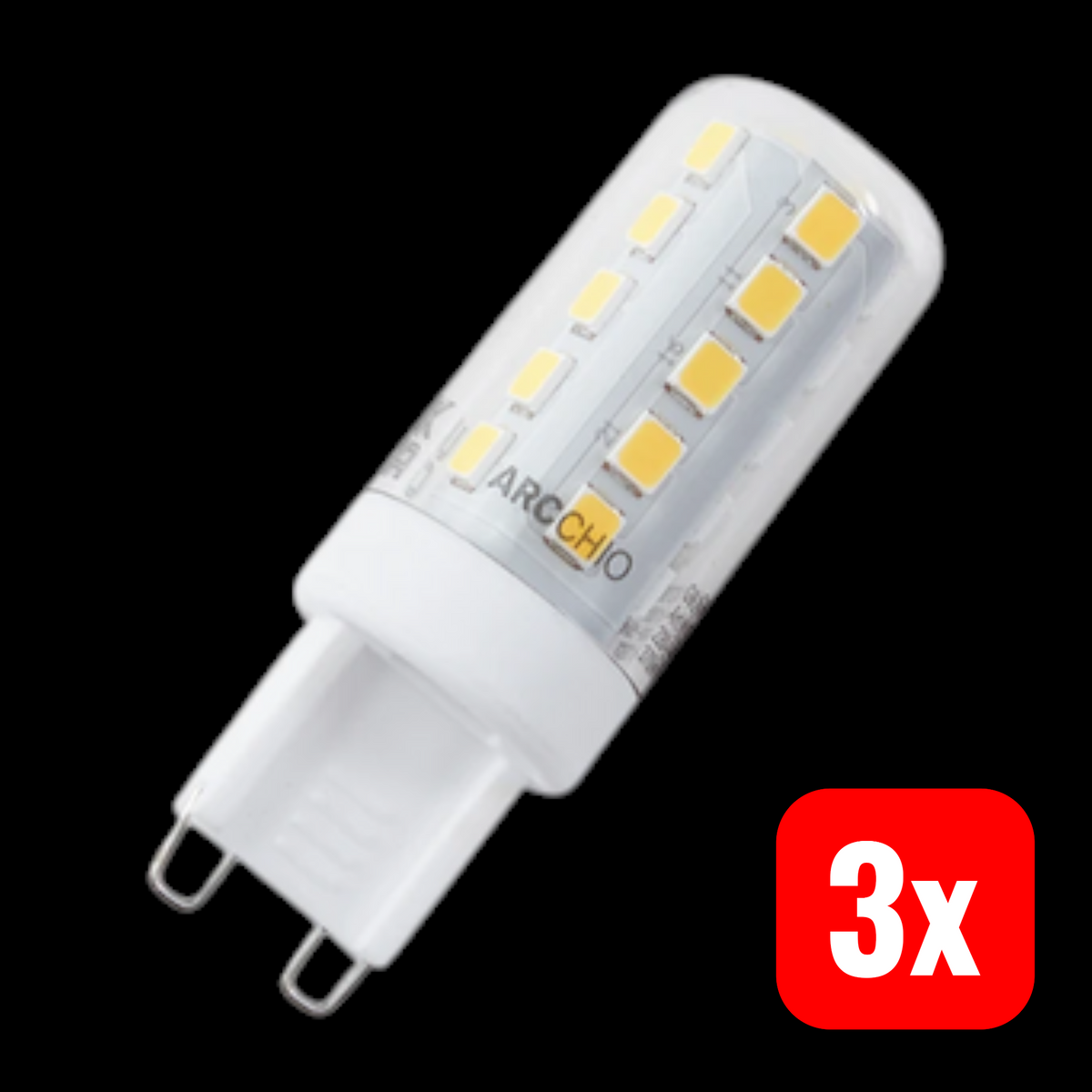 Arcchio LED-Leuchtmittel G9 3.000 K 2,6 W klar 485 lm Lampe Leuchte Spot 3 STÜCK - 4251911773767
