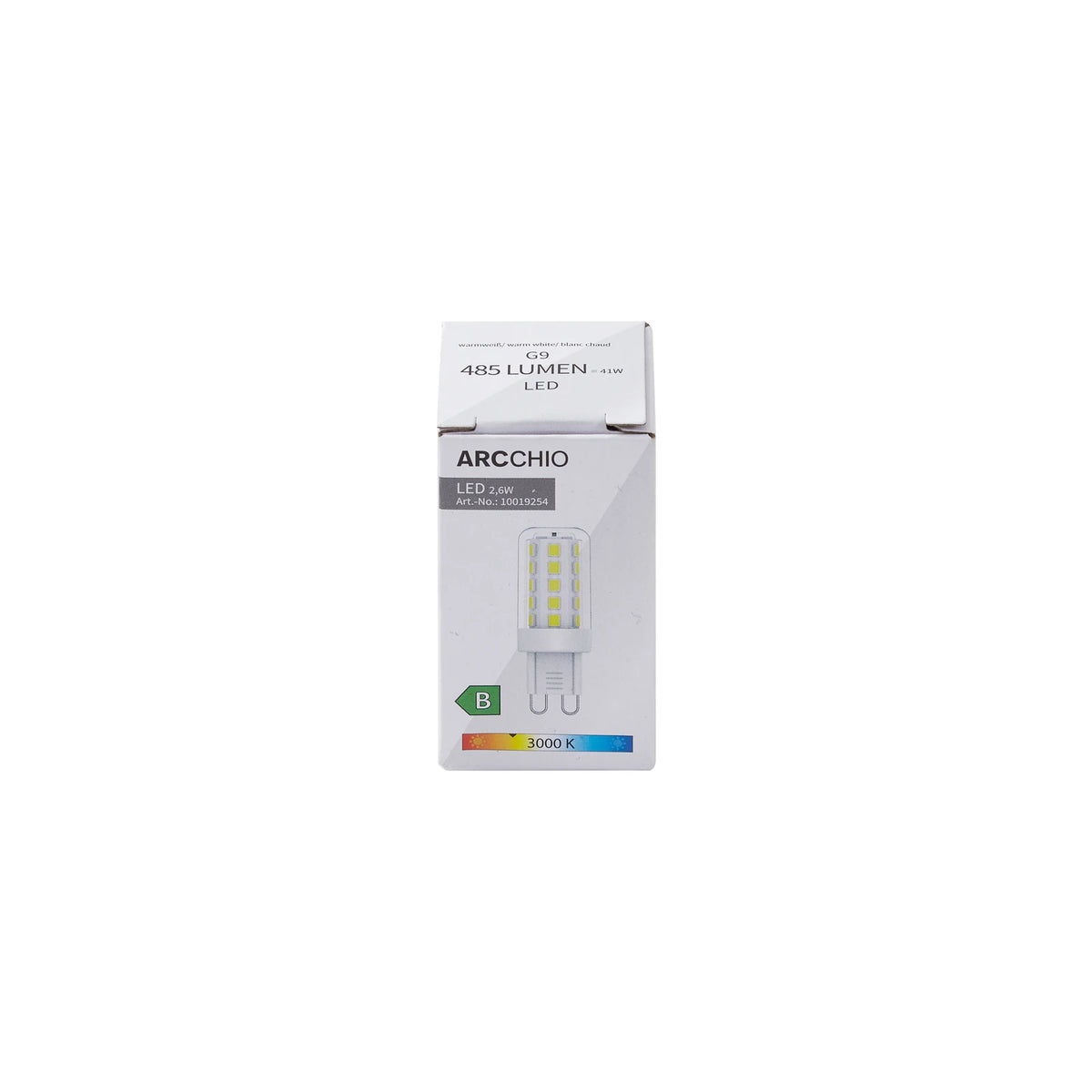 Arcchio LED-Leuchtmittel G9 3.000 K 2,6 W klar 485 lm Lampe Leuchte Spot 3 STÜCK - 4251911773767