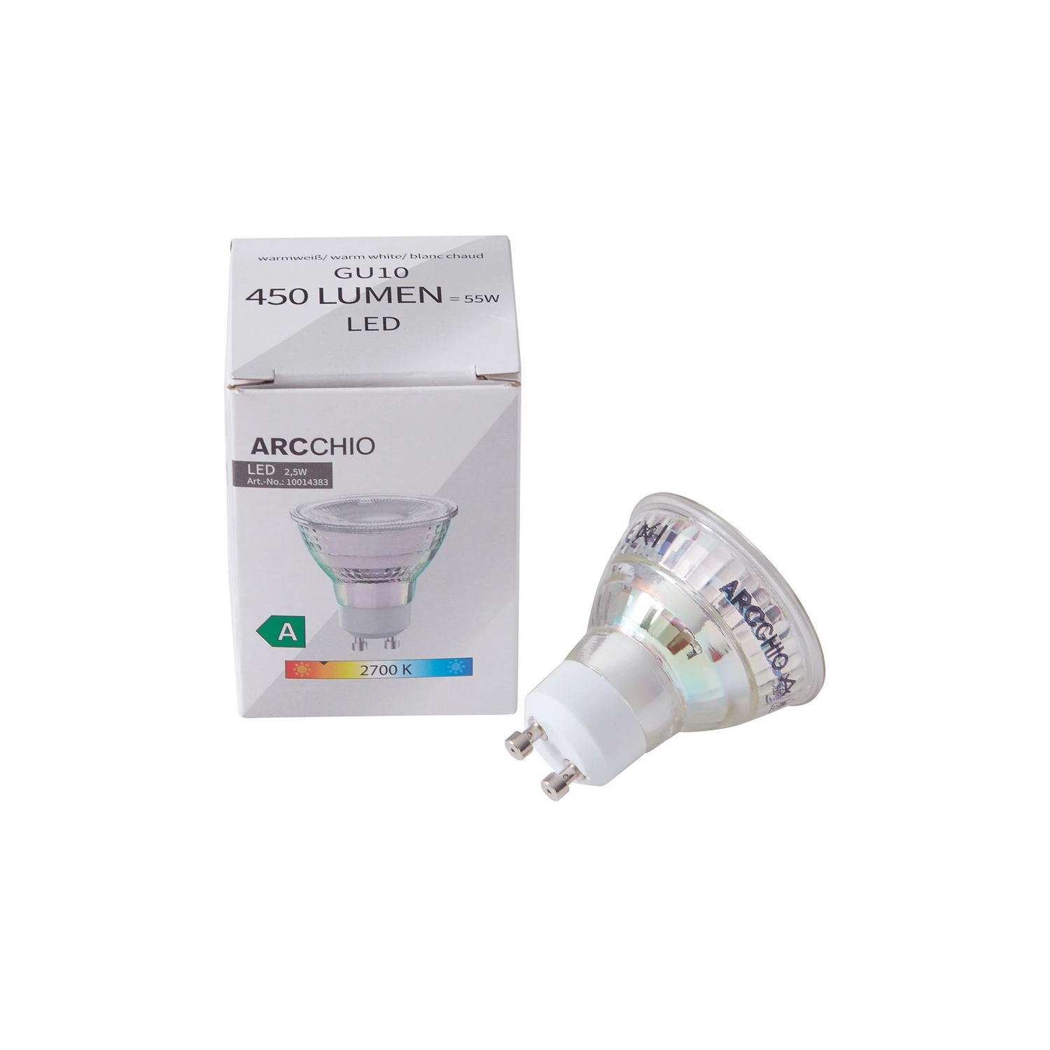 B-Ware Arcchio Led Leuchtmittel Leuchtmittel Gu10 Par16 2,5 W Klar 2.700 K 450lm 6 Stück - 4251911767896
