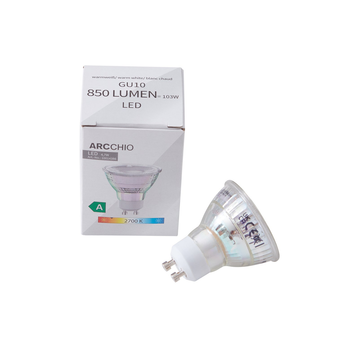 B-Ware Arcchio Led Leuchtmittel Lampe Reflektor Gu10 Klar Transparent 4 Stück - 4251911767926