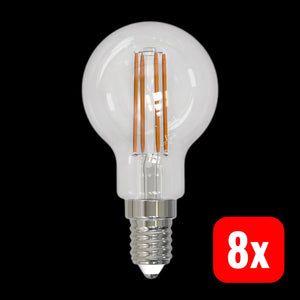 B-Ware Arcchio Led Leuchtmittel Lampe Tropfenlampe Filament Rund E14 Warmweiß 8 Stück