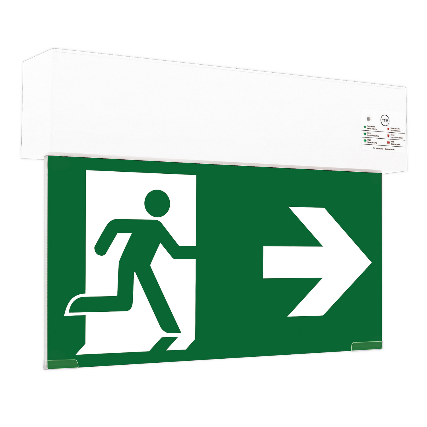 Arcchio Led Notleuchte Sicherheitslampe Akku Plexiglas Weiß Grün 19,8 Cm Hoch B-Ware - 4251911749687