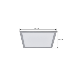 B-Ware Arcchio Led Panel Flächenleuchte Deckenleuchte Silber Aluminium 40cm Dimmbar Cct
