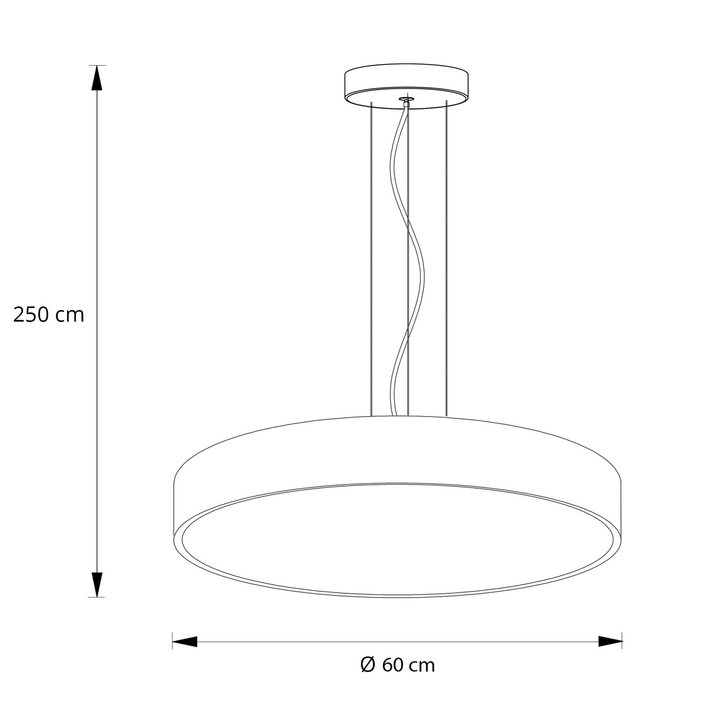 Arcchio Led Pendellampe Hängeleuchte Lampe Vanida Schwarz 60 Cm Updown Dimmbar B-Ware - 4251096597769