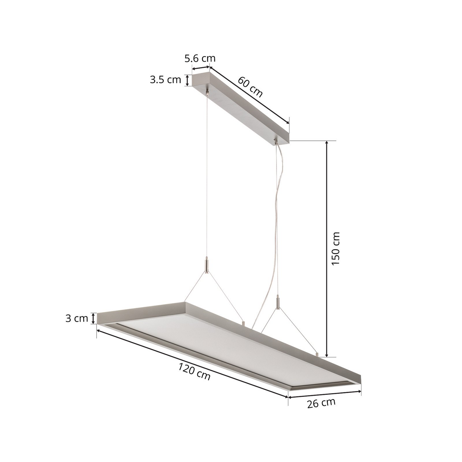 B-Ware Arcchio Pendelleuchte Hängeleuchte Led Dorean Büro Silber Metall Siehe Text - 4251096514155