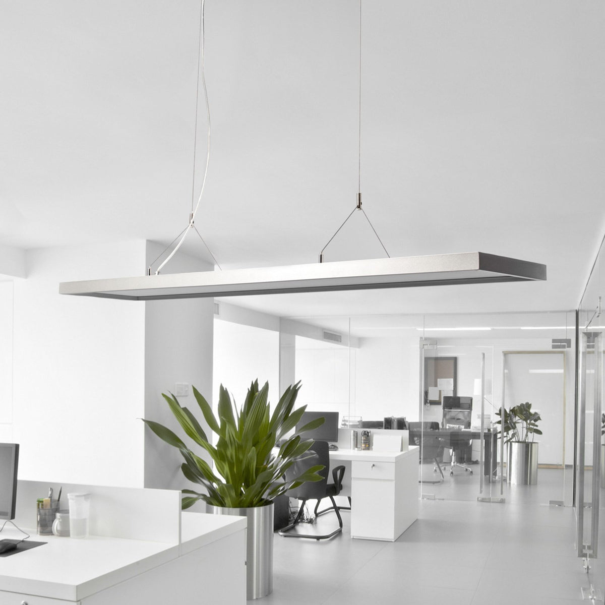 Arcchio Pendelleuchte Hängeleuchte LED Dorean Büro silber Metall SIEHE TEXT - 4251096514155