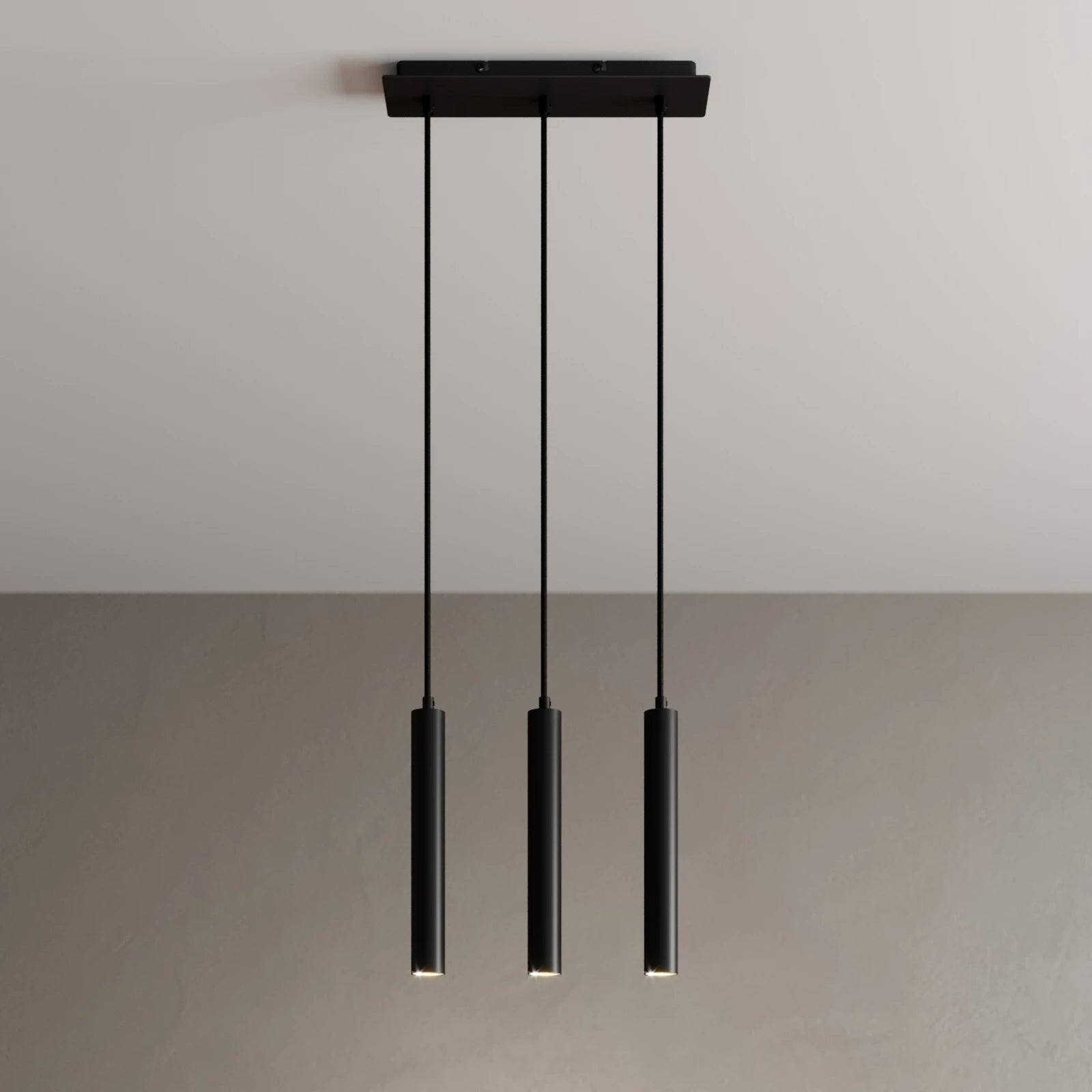 Arcchio Pendelleuchte Hängelampe LED Franka schwarz Aluminium lang - 4251096568653