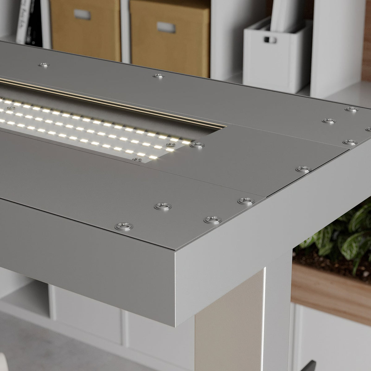 Arcchio Stehlampe Büroleuchte LED Logan silber Dimmer Office dimmbar285 - 4251096526974