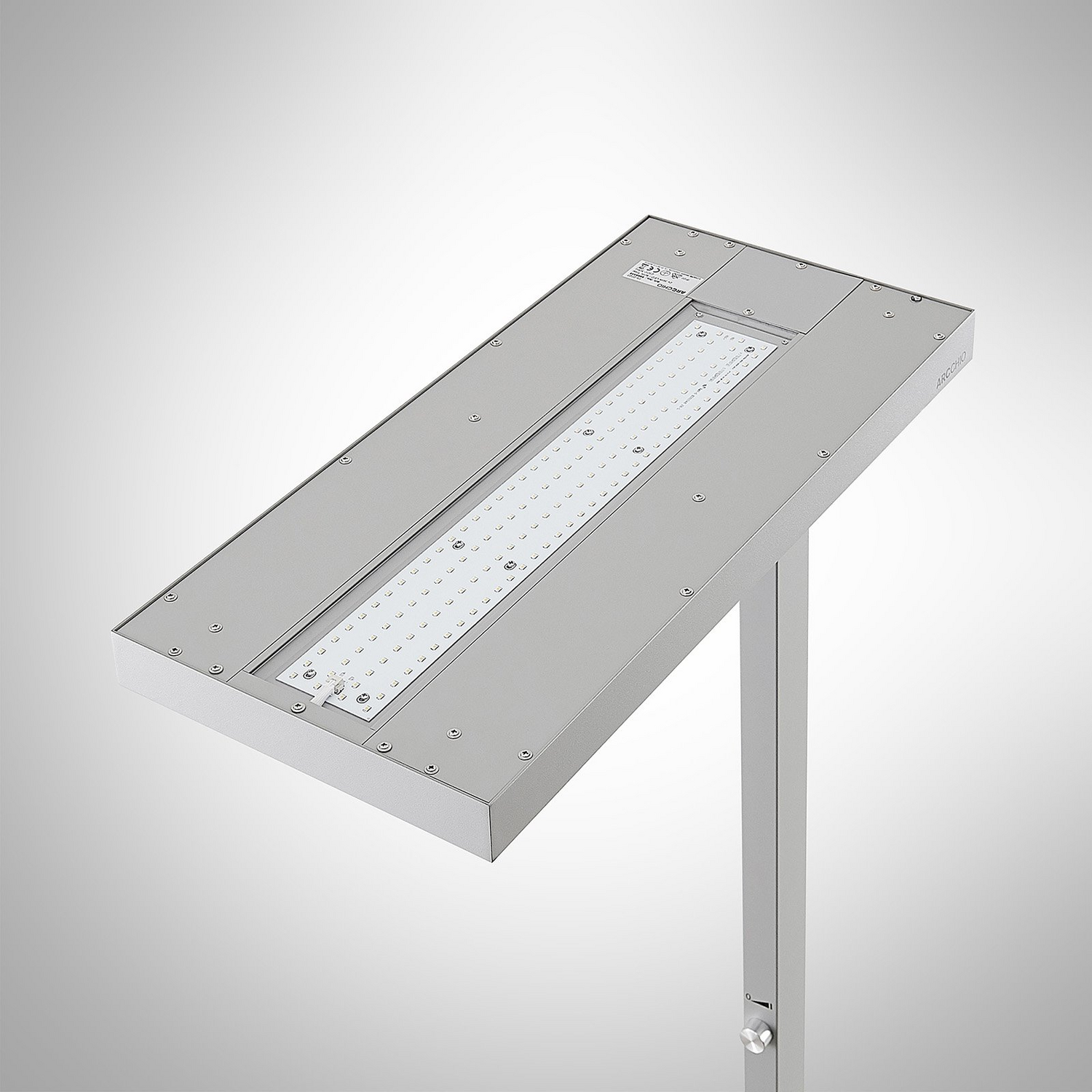 B-Ware Arcchio Stehleuchte Büroleuchte Led Silber Logan Pro Sensor Dimmbar