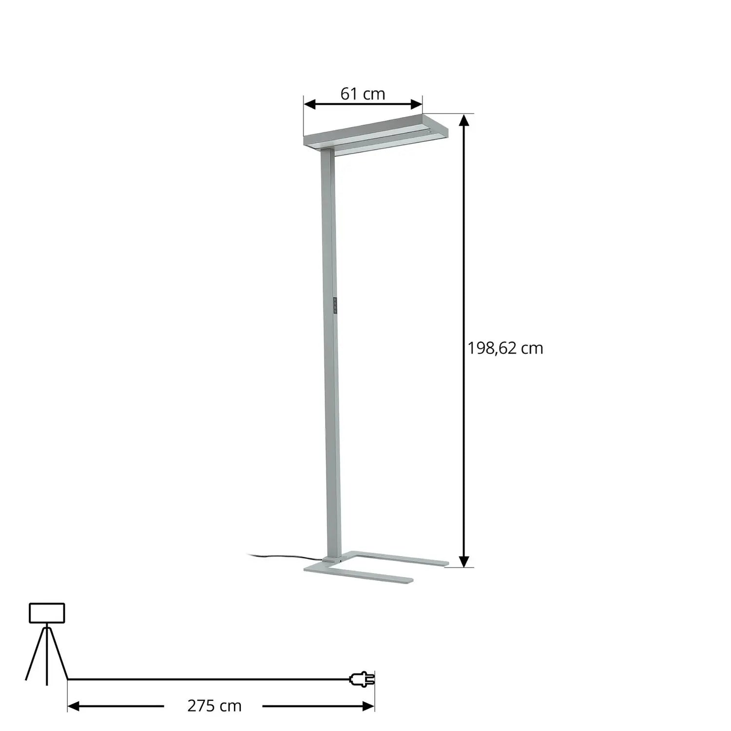 B-Ware Arcchio Stehleuchte Standlampe Led Logan Human Centric Lighting Silber Dimmbar - 4251911798029