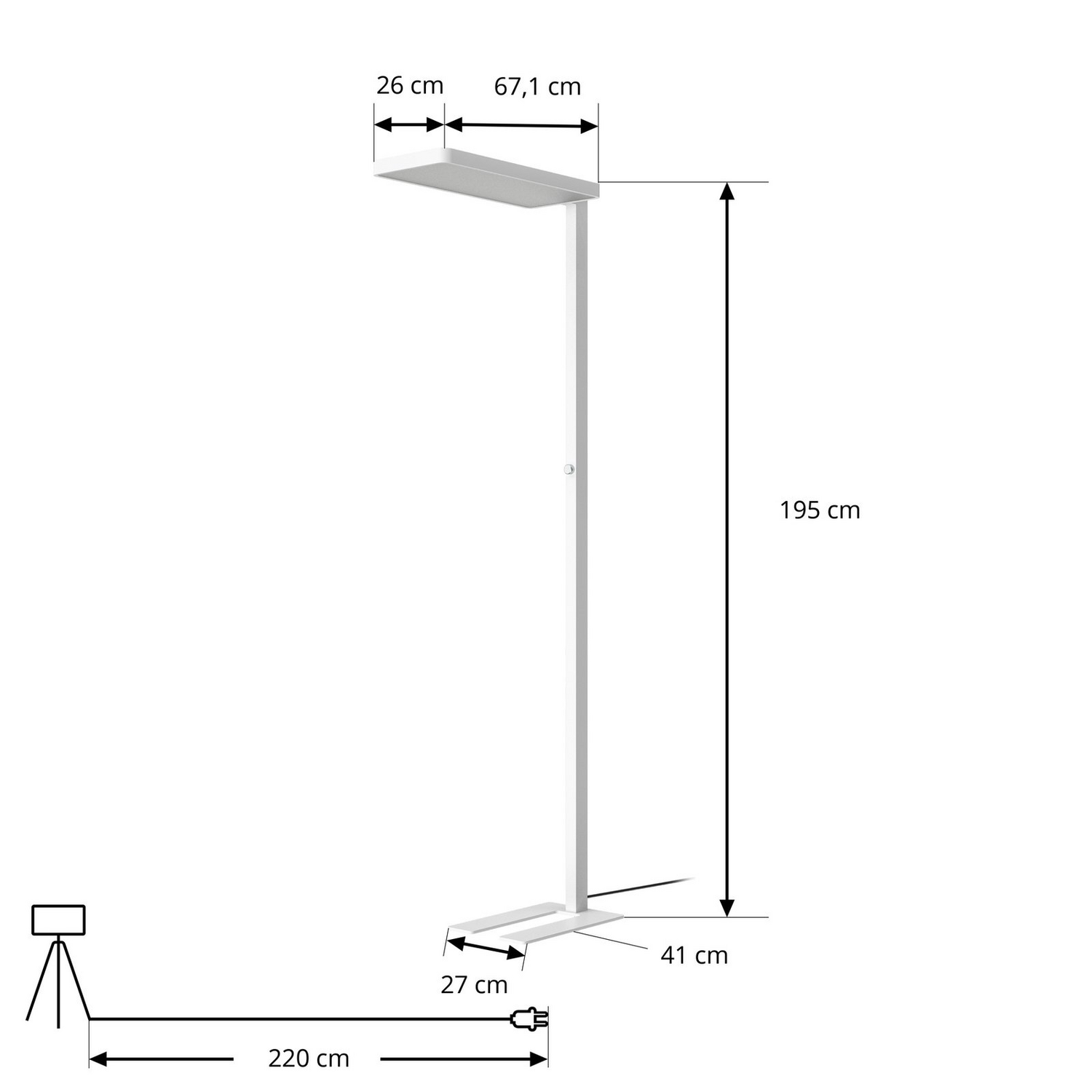 B-Ware Arcchio Stehleuchte Standlampe Led Timon Dimmfunktion Weiß Arbeitszimmer Büro567 - 4251911782356