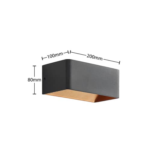 B-Ware Arcchio Wandleuchte Wandlampe Led Lampe Schwarz Aluminium Eisen Warmweiß 20907