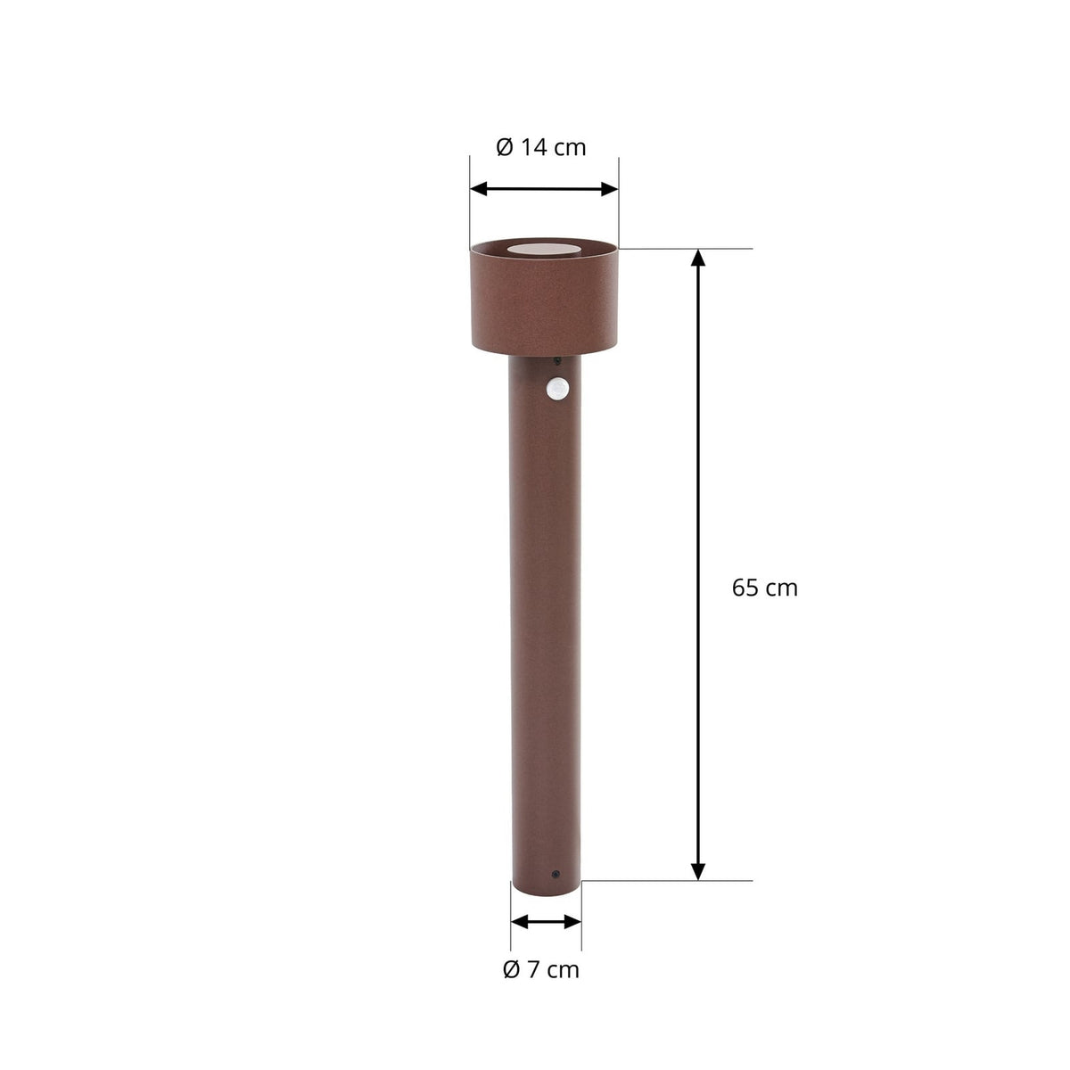 Arcchio Wegeleuchte Wegelampe LED Milten Rost Bewegungssensor 65 cm Außenbereich - 4255830906466