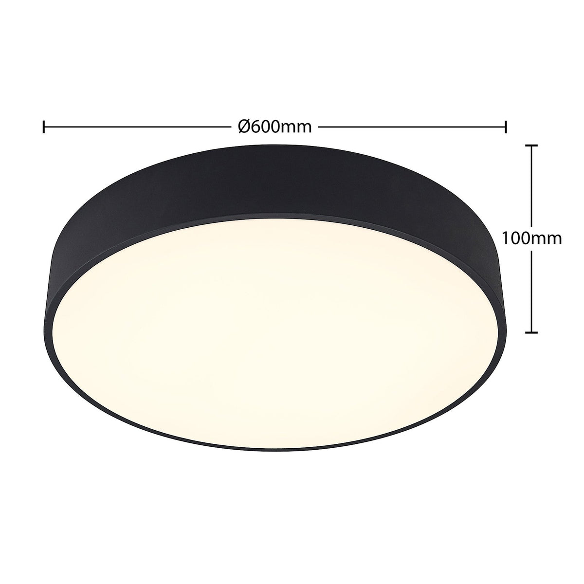 Arcchio Deckenlampe Deckenleuchte LED Noabelle schwarz Lichtspender Metall 60 cm - 4251096597080