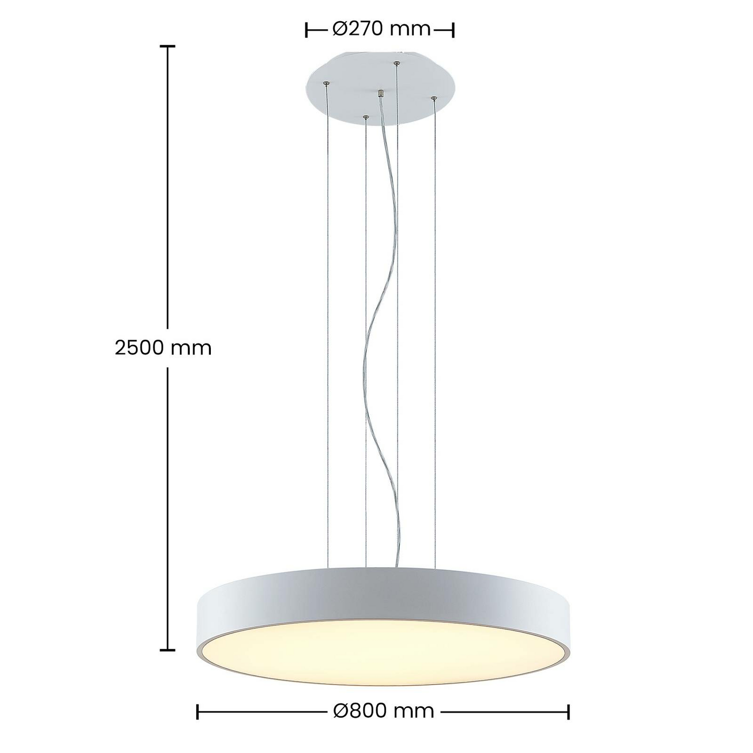 Arcchio Noabelle Led Hängeleuchte Hängeleuchte Lampe Leuchte Weiß 80cm B-Ware - 4251096597400