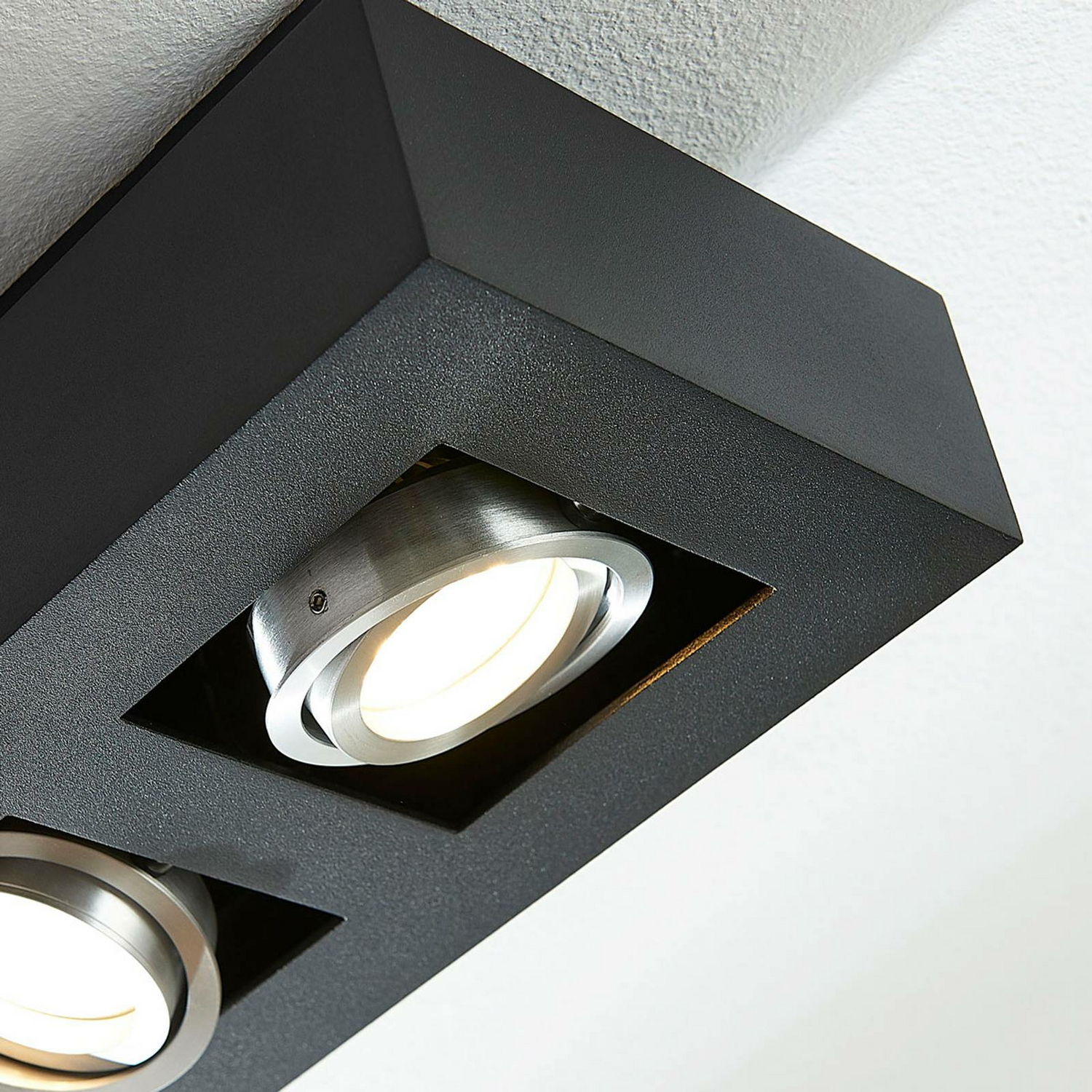 B-Ware Lindby Led Deckenlampe Vince Deckenlampe Lampe Leuchte Gu10 25 X 14 Cm Schwarz