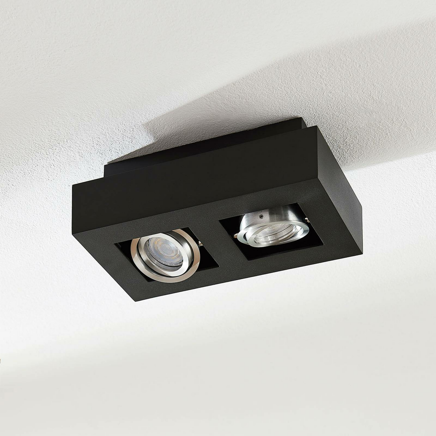 B-Ware Lindby Led Deckenlampe Vince Deckenlampe Lampe Leuchte Gu10 25 X 14 Cm Schwarz