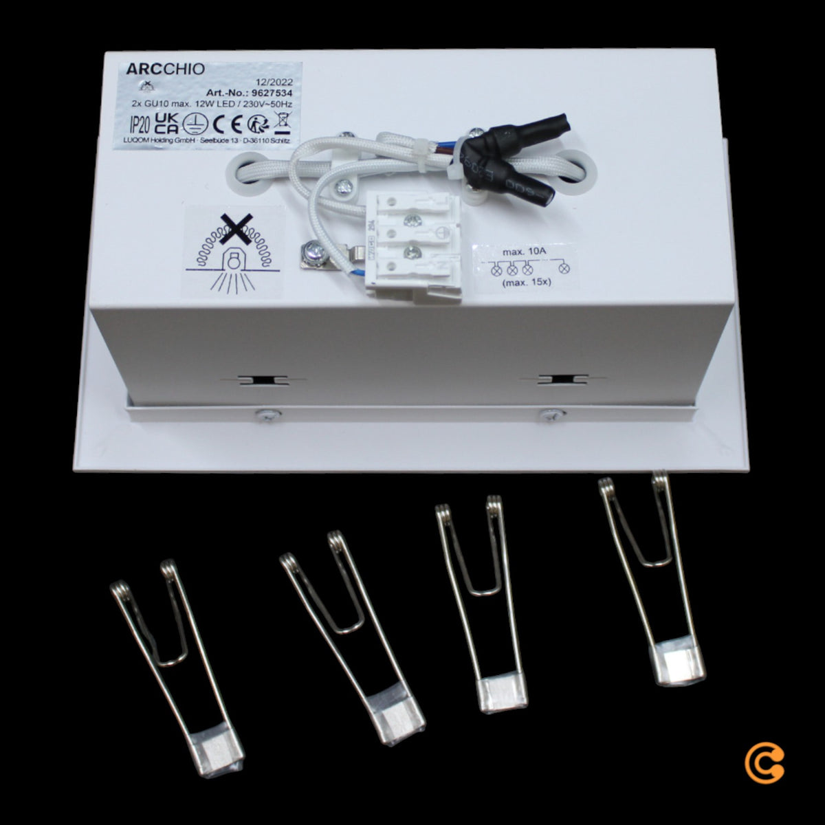 Arcchio Taneja Einbauleuchte zweiflammig weiß Deckenlampe Deckenleuchte Lampe - 4251911708127