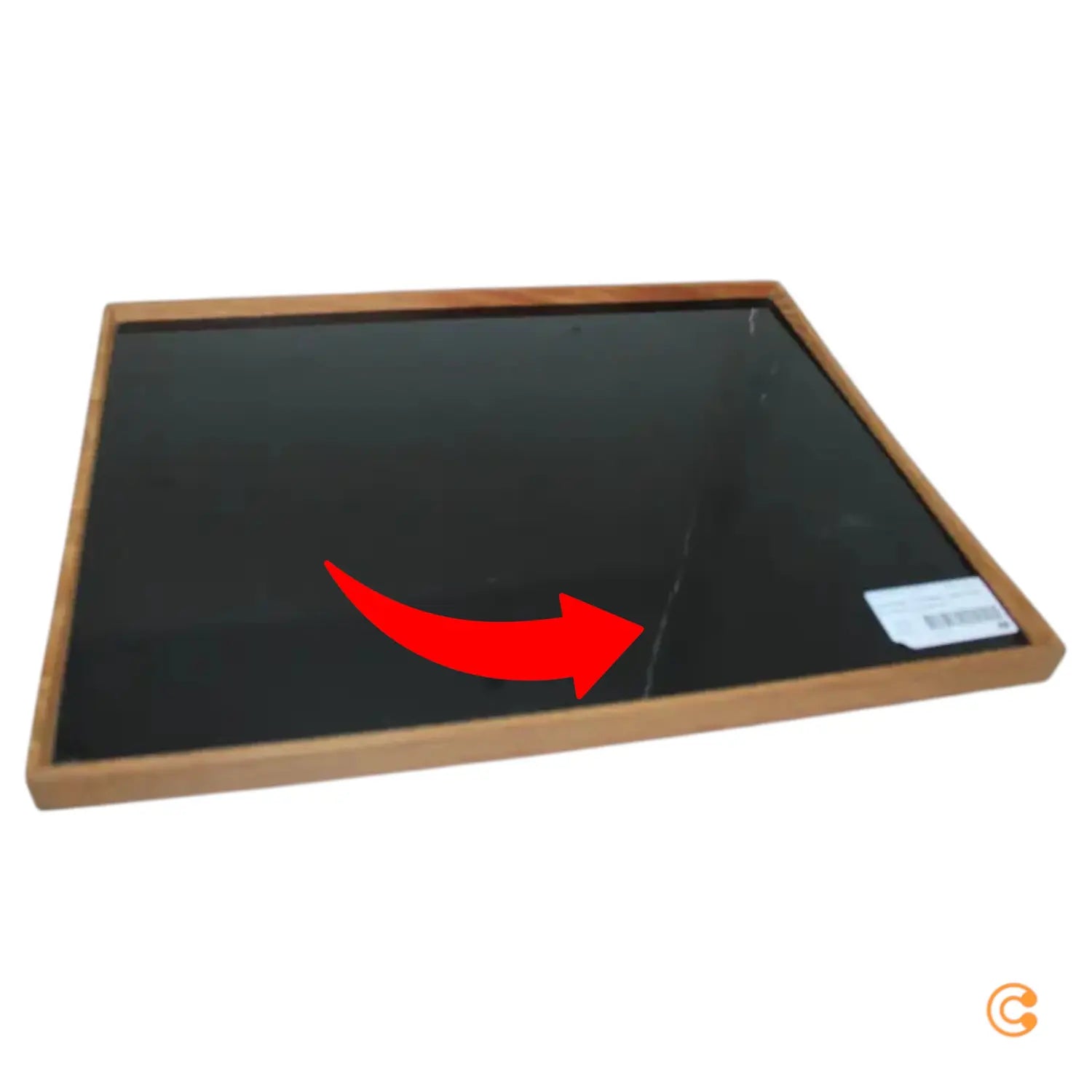 B-Ware Architect Made Tablett Tray Schwarz Rot Finn Juhl Design 38x51cm Siehe Text/Foto - 5700010900011