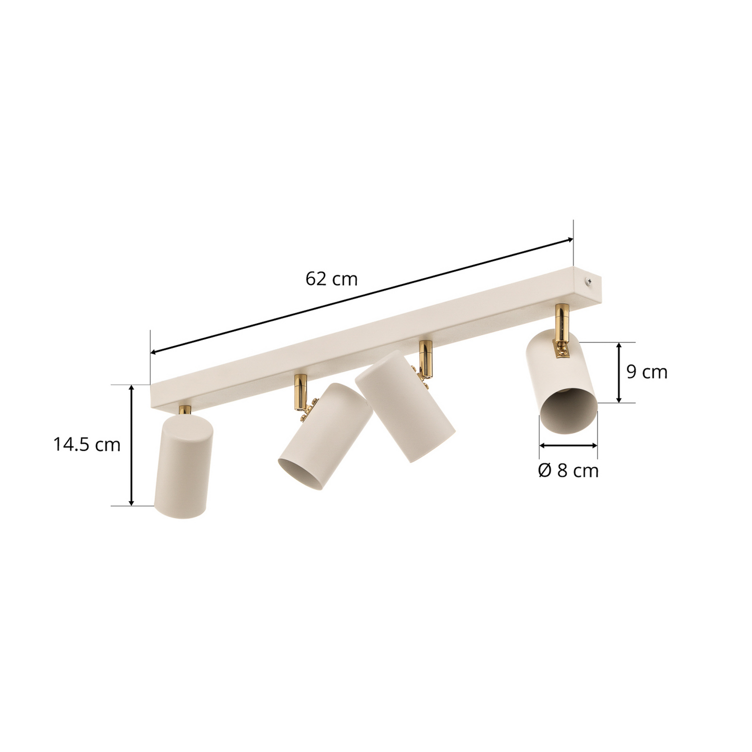 Argon Deckenstrahler Leuchte Led Deckenlampe Lund Weiß Vierflammig B-Ware - 5902553215632