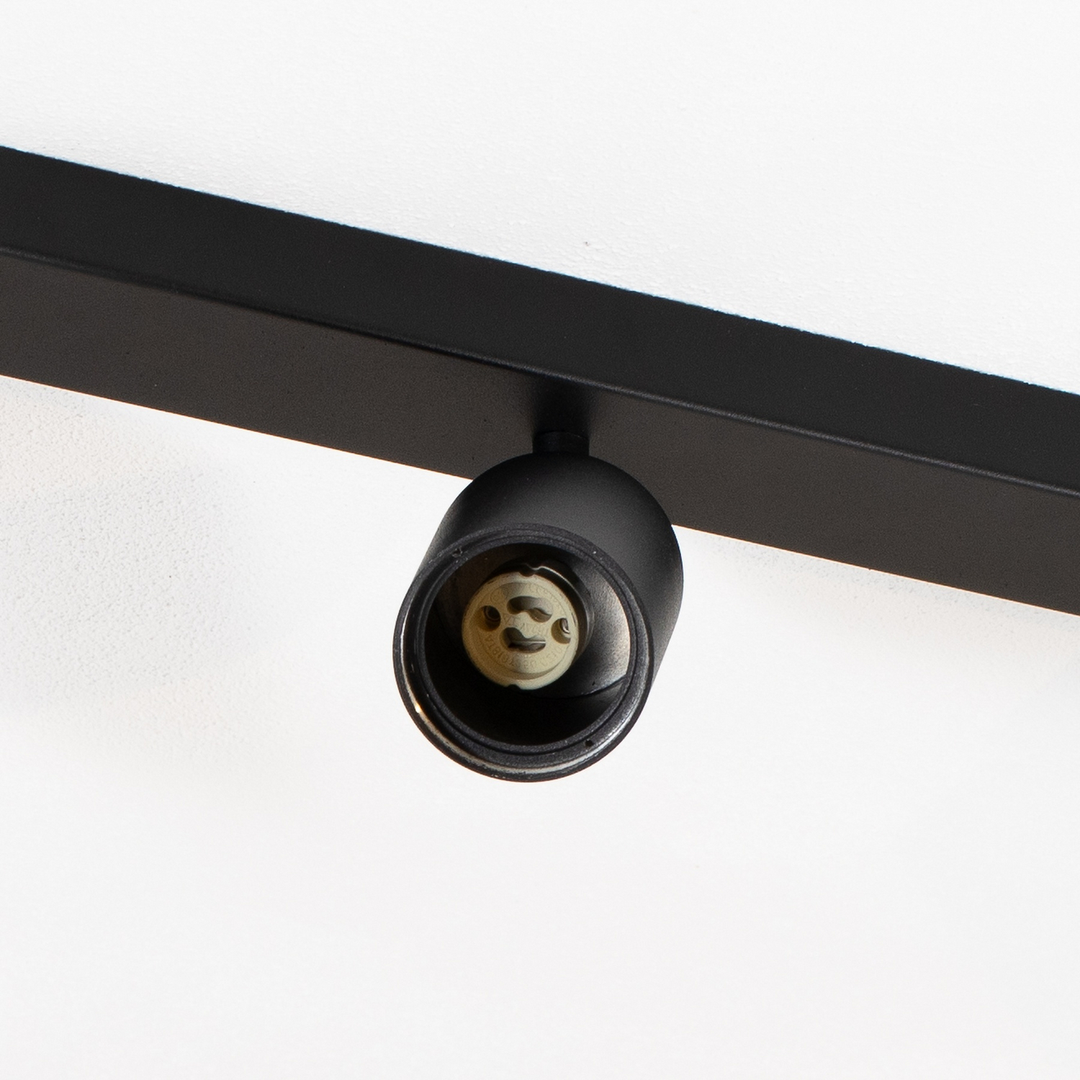Argon Deckenstrahler Sado Schwarz Stahl Justierbar 3 Flammig Lang Lampe Leuchte B-Ware