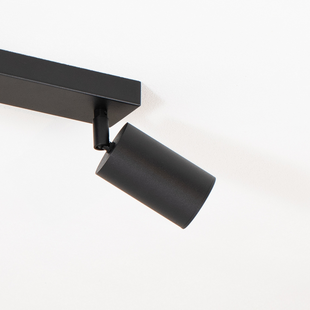 Argon Deckenstrahler Sado Schwarz Stahl Justierbar 3 Flammig Lang Lampe Leuchte B-Ware
