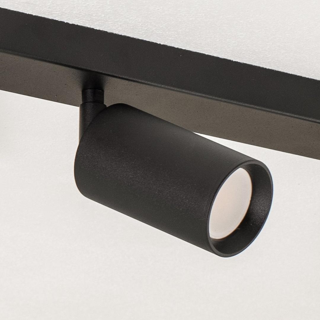 Argon Deckenstrahler Sado Schwarz Stahl Justierbar 3 Flammig Lang Lampe Leuchte B-Ware