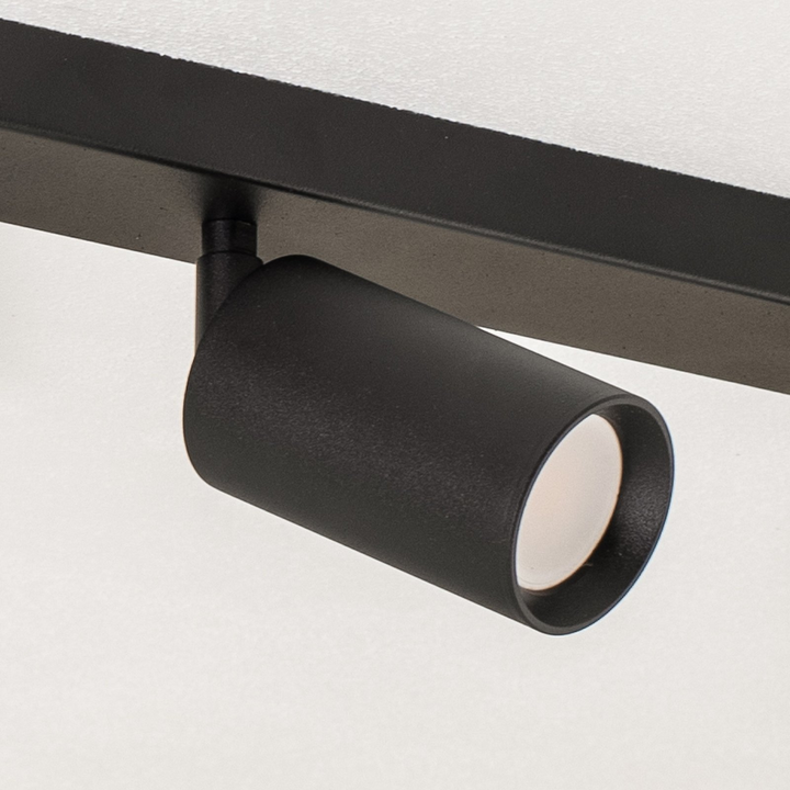 Argon Deckenstrahler Sado Schwarz Stahl Justierbar 3 Flammig Lang Lampe Leuchte B-Ware