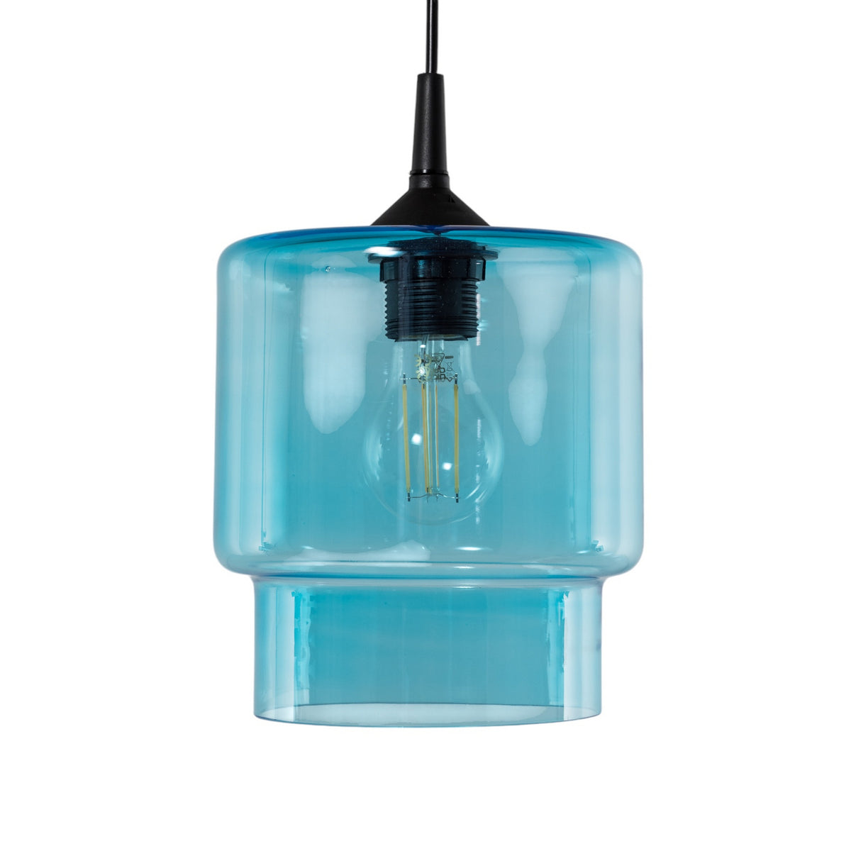 Argon Pendelleuchte Hängeleuchte Glas Nesto marineblau E27 Leuchte Lampe - 5902553238549