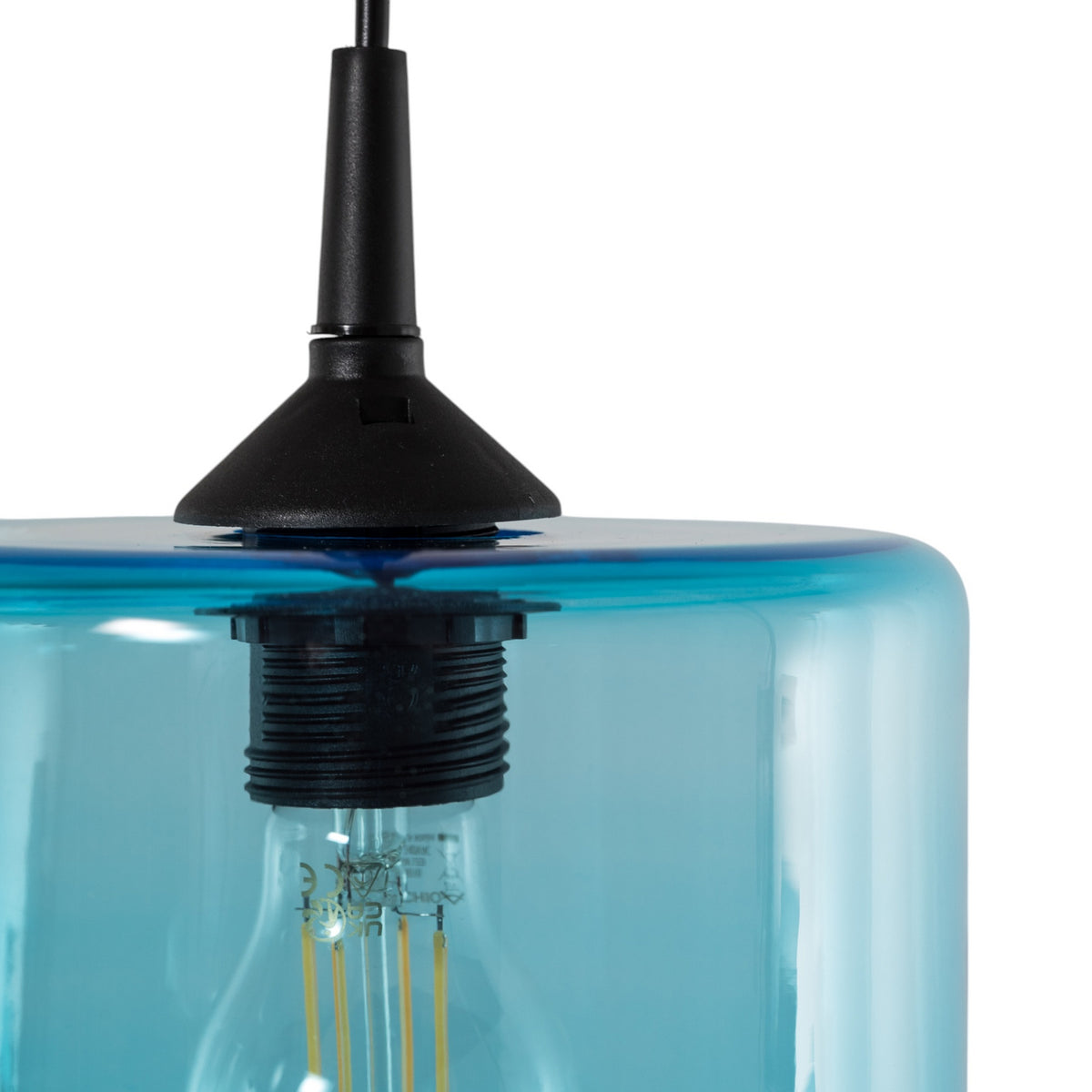 Argon Pendelleuchte Hängeleuchte Glas Nesto marineblau E27 Leuchte Lampe - 5902553238549