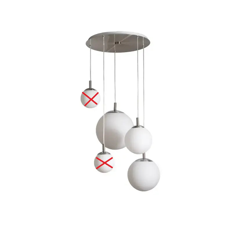 B-Ware Argon Hängeleuchte Pendellampe Maroni Glas 5 Flammig Chrom Weiß Siehe Text/Foto - 5902553234374