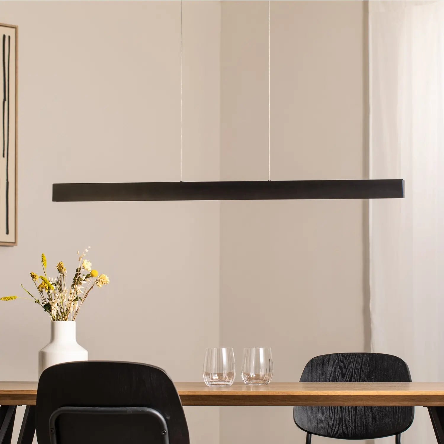 B-Ware Argon Led Pendelleuchte Hängeleuchte Leuchte Anthrazit Stahl Länge 100 Cm - 5902553237665