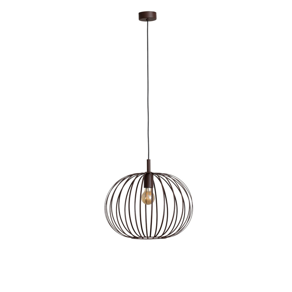 Argon Pendelleuchte Hängelampe Valor dunkelbraun Stahl Ø 40 cm E27 dimmbar - 5902553234220