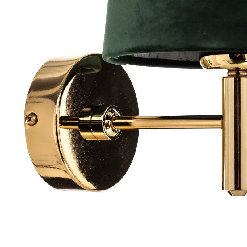 B-Ware Argon Wandleuchte Lampe Polo Plus Textilschirm Messing Grün - 5902553231083