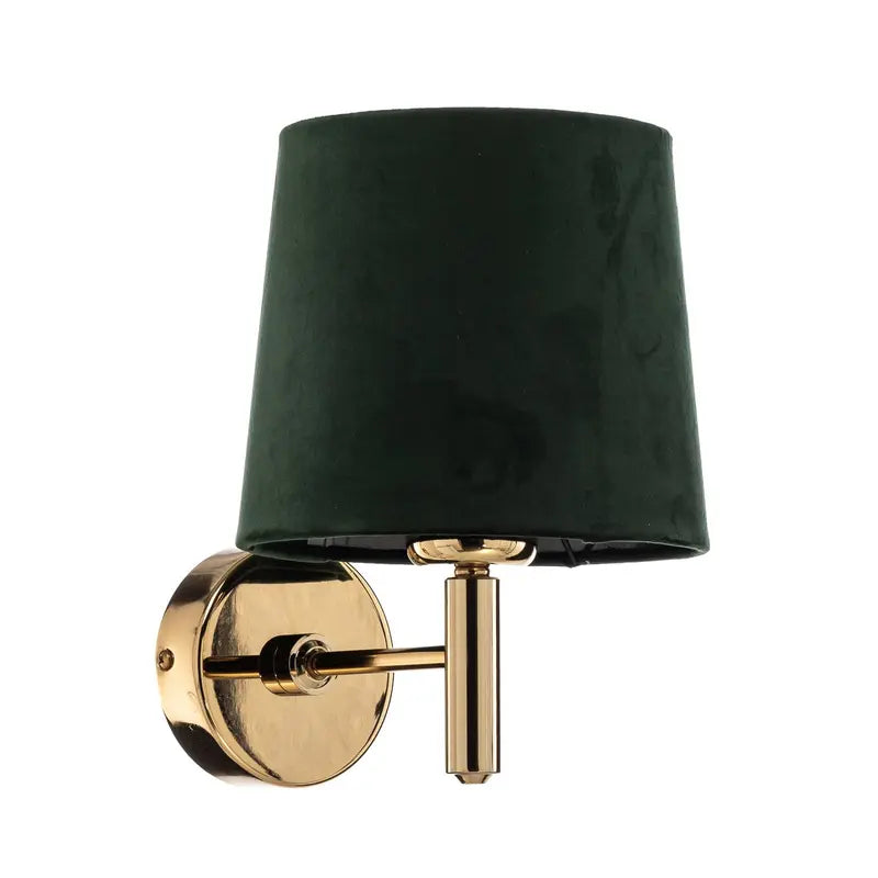 B-Ware Argon Wandleuchte Lampe Polo Plus Textilschirm Messing Grün - 5902553231083