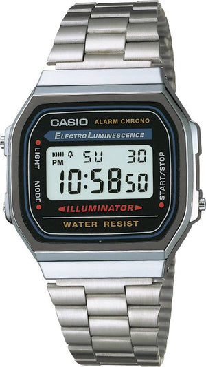 B-Ware Casio Armbanduhr A168WA-1YES Herren Herrenuhr Uhr Classic Design Stoppuhr Silber