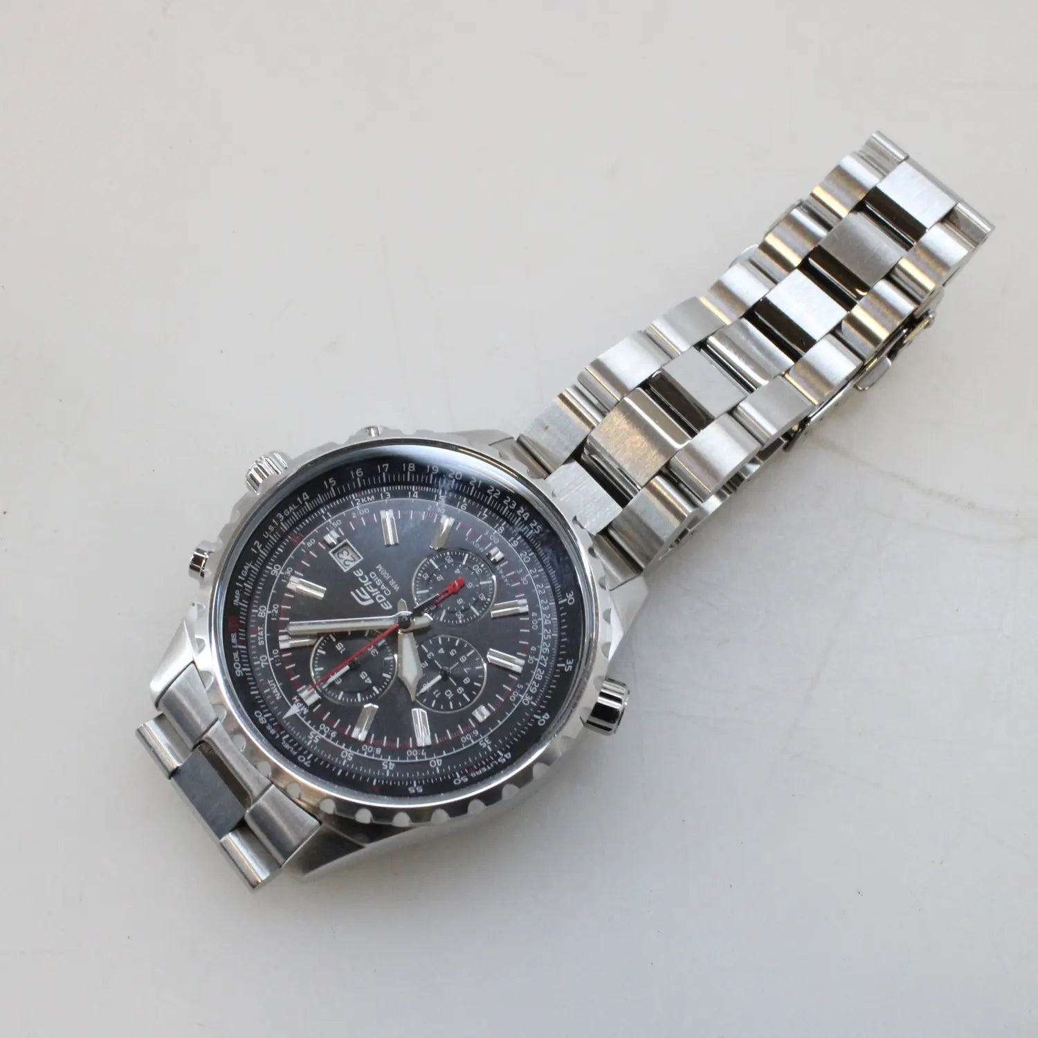 D-Ware Casio Armbanduhr Analoguhr Uhr Herrenuhr Edelstahl Mineralglas Silber Defektware - 4971850416180