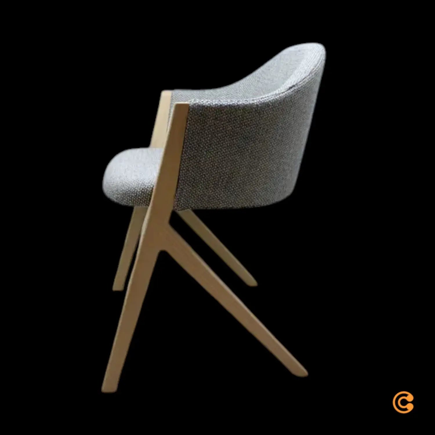 B-Ware Cassina 397 M10 Armlehnstuhl Designerstuhl Grau Holzbeine - 1