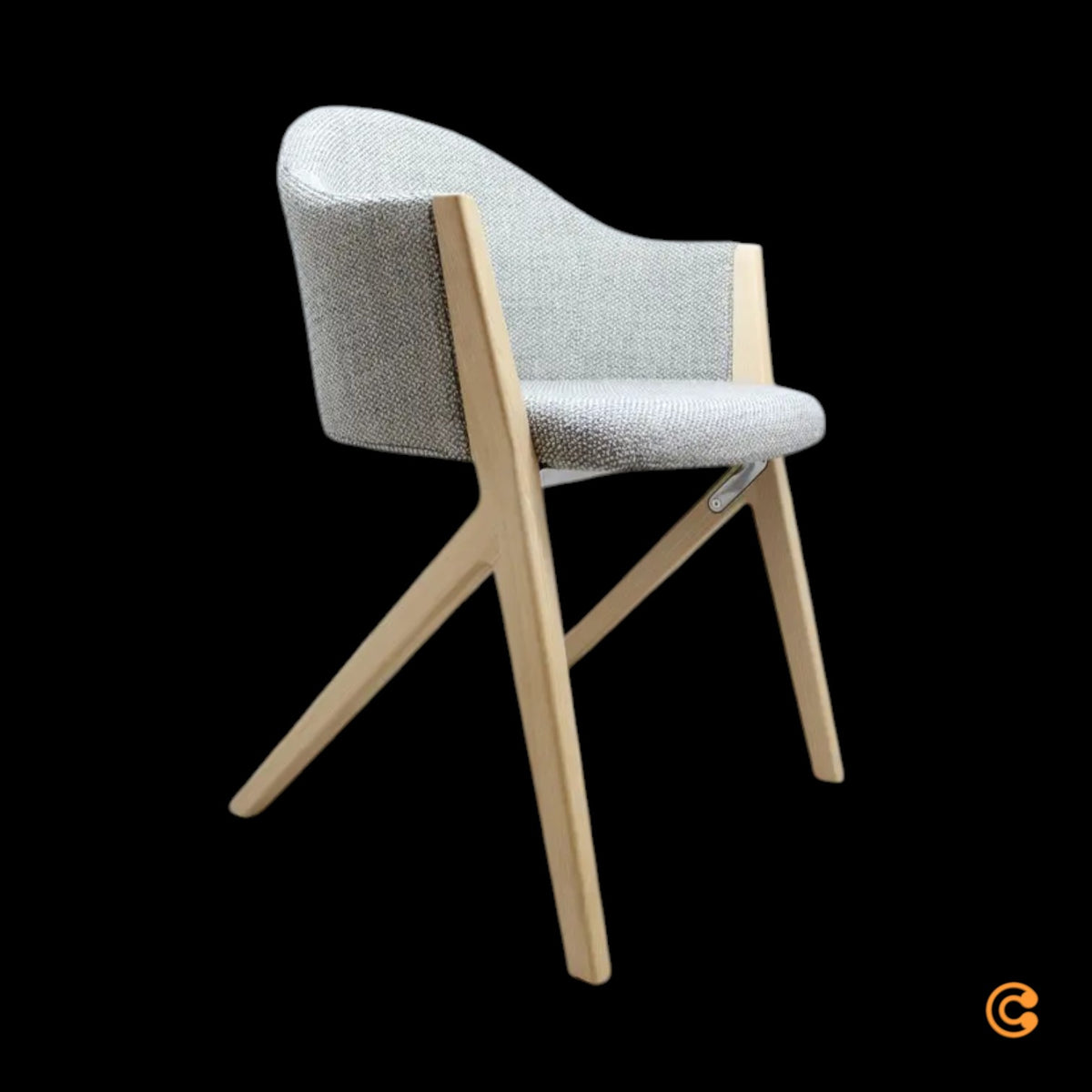 Cassina 397 M10 Armlehnstuhl Designerstuhl grau Holzbeine - 1