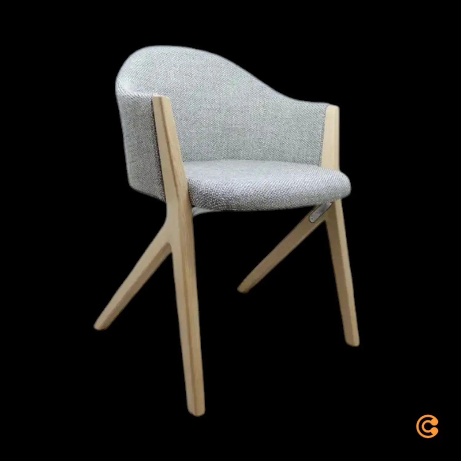 B-Ware Cassina 397 M10 Armlehnstuhl Designerstuhl Grau Holzbeine - 1