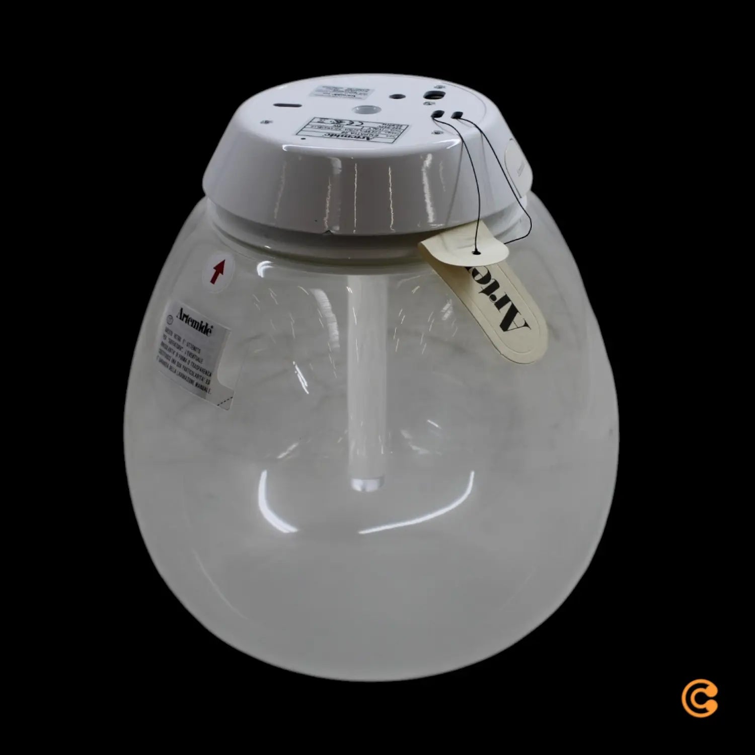 B-Ware Deckenleuchte Lampe Empatia Led Glas Weiß Transparent Leuchte ø 26 Cm Warmweiß - 8052993014115
