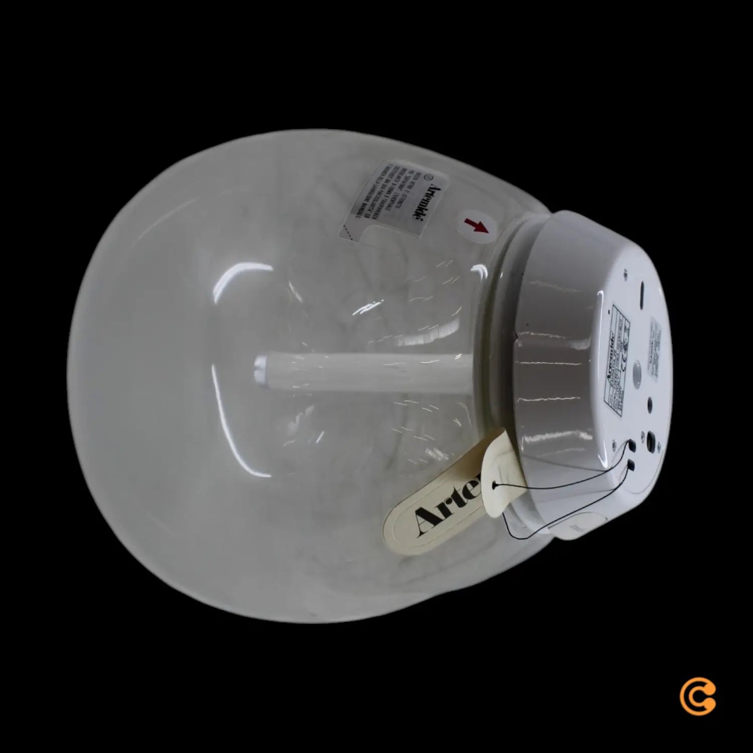 B-Ware Deckenleuchte Lampe Empatia Led Glas Weiß Transparent Leuchte ø 26 Cm Warmweiß - 8052993014115