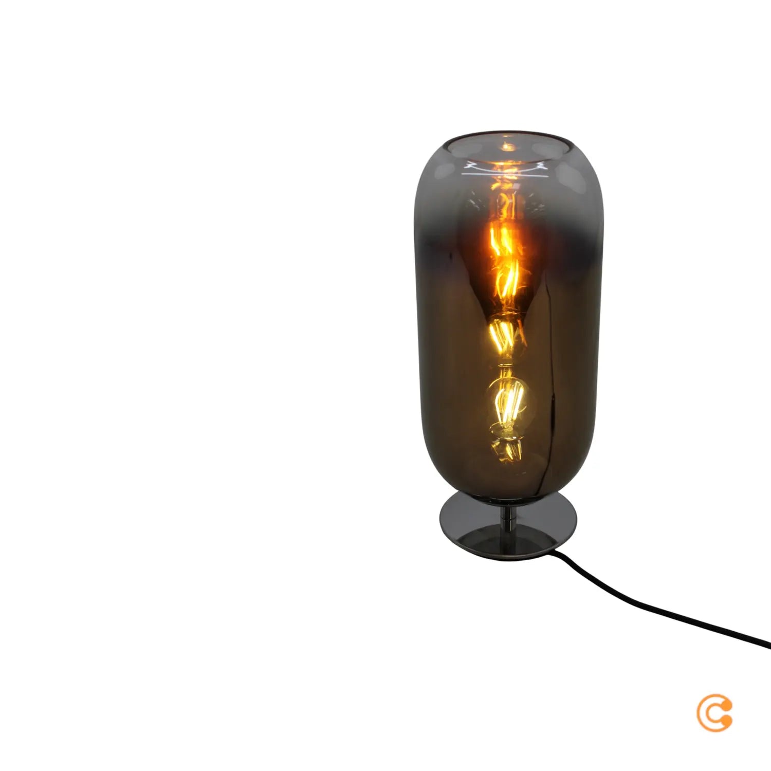 B-Ware Tischleuchte Lampe Gople Mini Leuchte Glas Bronze Tischlampe E14 Led 34 Cm - 8052993064783