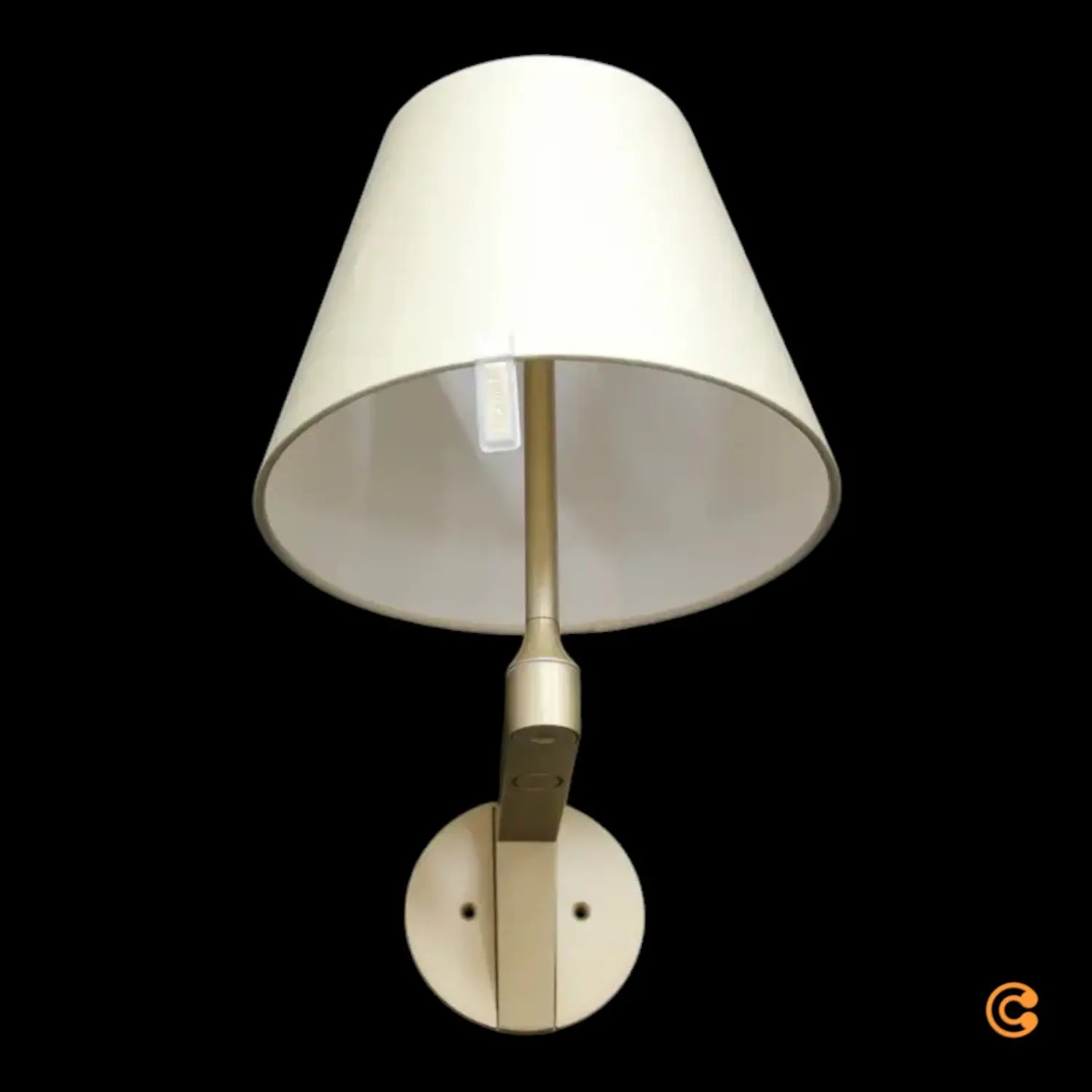 B-Ware Wandleuchte Wandlampe Melampo Bronze Schirm Seidensatin Siehe Text/Foto - 8052993005021