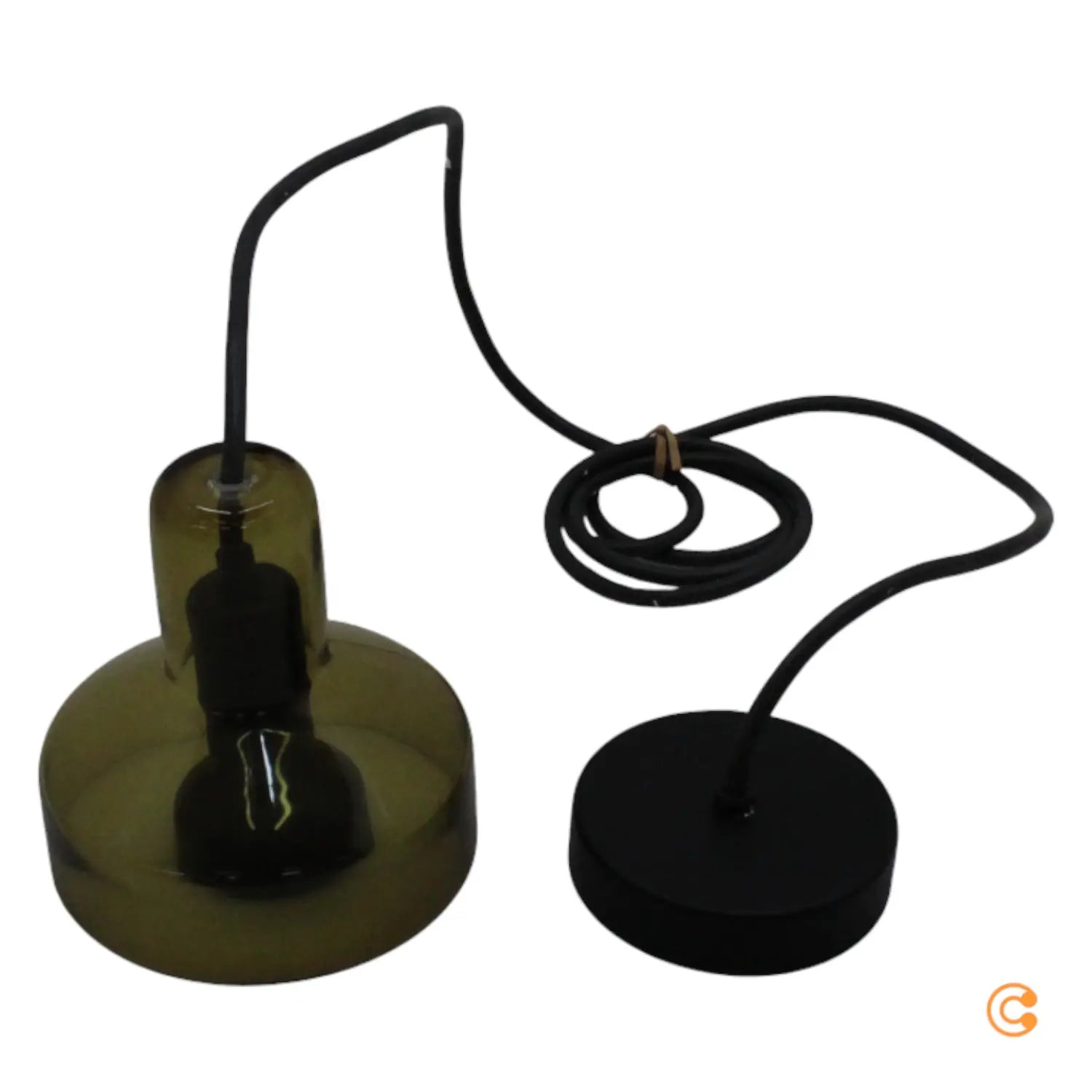 B-Ware Pendelleuchte Hängelampe Stablight Lampe Gu10 Led Glas Metall Grün Amber ø13,5cm - 8052993021724